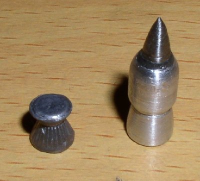 compare with a normal air gun pellet