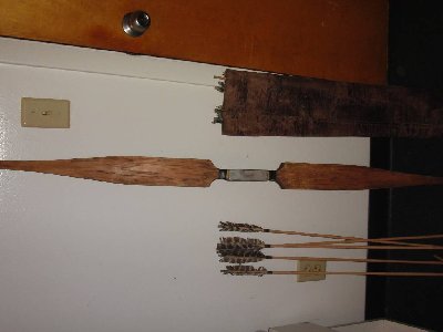 I took this thing from live tree to finished in a few weeks.<br />Arrows are also hand-made.