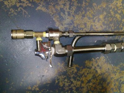 The mechanism of the gun.