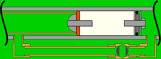 This is a completely sealed piston with equalization accomplished with a ball valve and some 1/8&amp;quot; pipe.