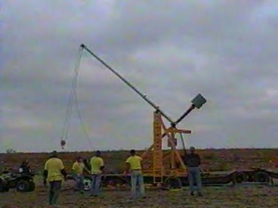 This is a pic of the massive pumpkin launcher my friend Frank and I finished this year. You should have seen that pumpkin fly!