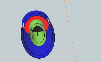 Green-barrel<br />Blue -chamber<br />Black piston<br />red-seal