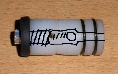 Solid piston. Valve would be an insert in the center.