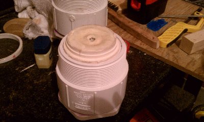 Rear Bumper Glued Onto Spacers on Endcap