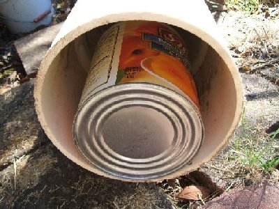 Huge peach can with 2&amp;quot; of clearance.