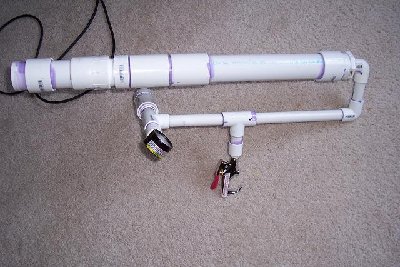 i plan to cut of the exaust system (right after the first elbow on the right) and use it for another gun of about the same size.