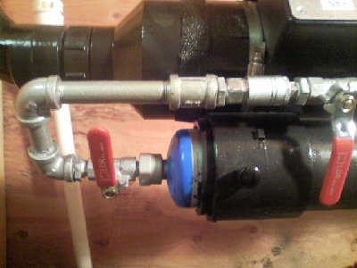 exchanged hose for pipe and a quick exchange