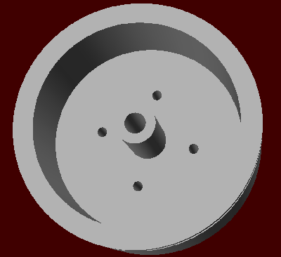 Bach of the piston hollowed out and filled with foam to reduce volume behind piston and reduce piston mass