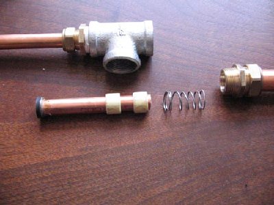 This is the piston and home-made spring.