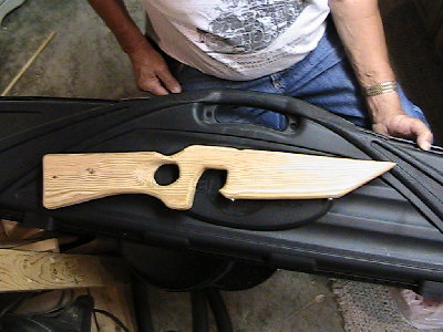 gun ready to be stained. thats not me holding it btw
