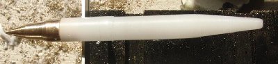 original &amp;quot;special&amp;quot; projectile with shorter and hollowed out body, hit sideways at 10m