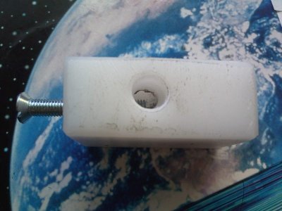 input port, will epoxy a 1/8 thread on it