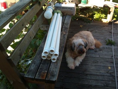 The Vulcan and the dog Chewy. I made some fittings to go on the inside of his barrels in exchange for some of the supplies above.