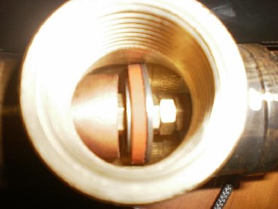 The seat its a 1'' type L pipe soldered into a 1'' nipple.