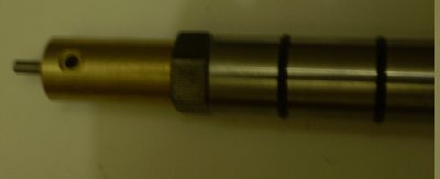 Valve portion assembled, need 2 grub screws to stop the valve flying out