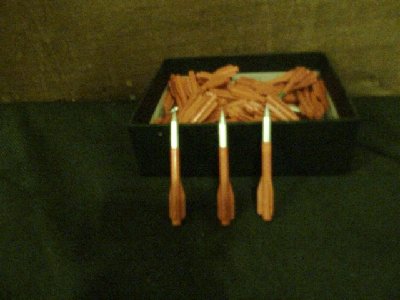 History: It (used) to shoot 3 of these little nasties at once!<br />@245fps, 170 pound draw weight, and good for 50-60 <br />metres, but still way to HEAVY to use easily. weighs about 3kg now ive stripped it down.