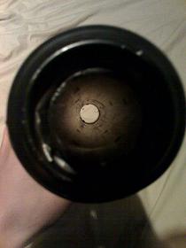 looking down the silencer