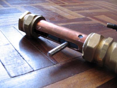 The bolt was fairly easy to make, the actual bolt itself is pvc.