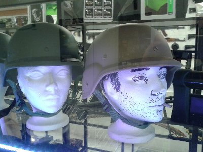 004.jpg (346.78 KiB) Viewed 5408 times I JSRified one of the polystyrene display heads :) there's a whole box of them back at the store, and I was glad when LeMaudit said "oooh, targets!" before me when we found it :D