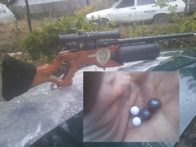 here is the 8 mm ball compared to a bb