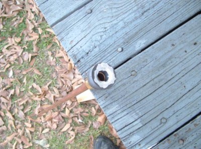 A view of a burst disk after being subjected to a 40 PSI compression shot