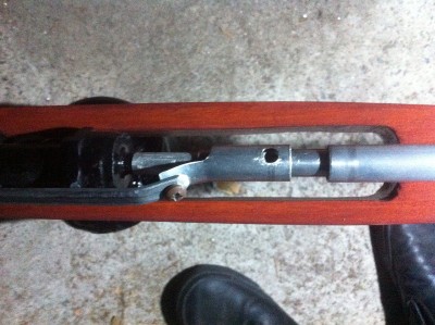 In the fired position,as it's fired there's two O-rings to keep the loading chamber sealed from escaping air.