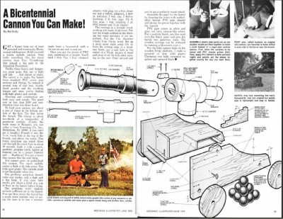 1976 PVC cannon plans in popular mechanics magazine