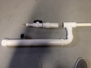 Picture of the Pneumatic Cannon (1.5" Diaphragm, 1" Barrel, 3/4" ball valve, 1/4" QC)