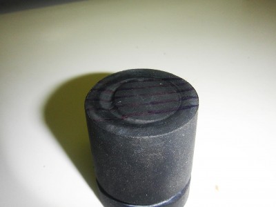 The lines are just there for depth reference. The area with the most damage was facing the chamber