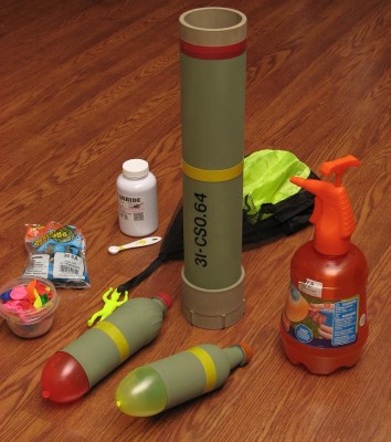 This is how the rockets look when charged and ready to fire