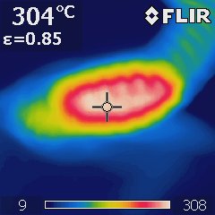 Tube can get really hot if something isolates it from the cool weather like a leather glove