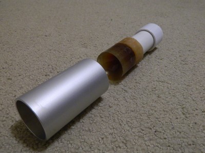 Finished mold (tube is Sch10 aluminum to account for shrinkage in the oven)