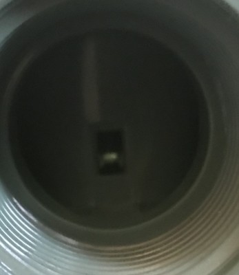 The hole illuminated with my phone light