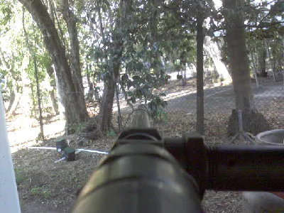 looking down the barrel