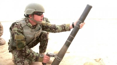 M224 mortar in handhold mode