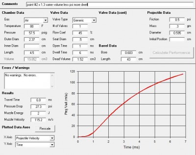 Reduced psi More dwell to achieve same m/s as pic 1