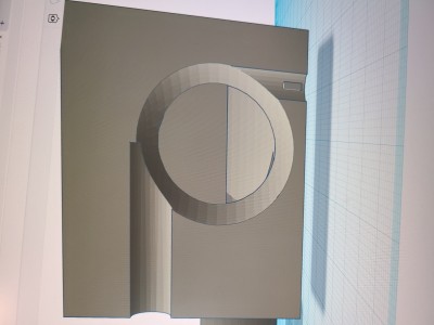 A cutaway of the block, with the side removed