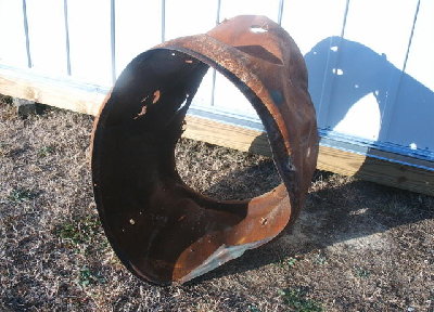 Damage pic, keep in mind that at one point in time  this thing was round.