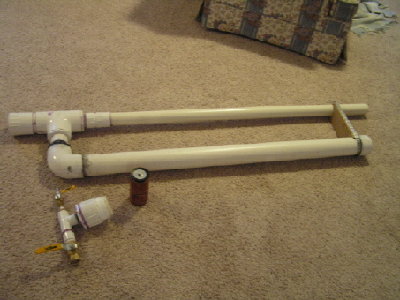 The whole gun disassembled.