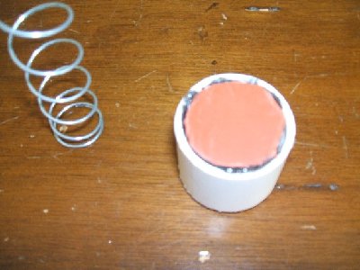 A shot of the spring and the diaphragm/piston