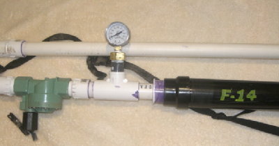 This is the valve setup and pressure gauge