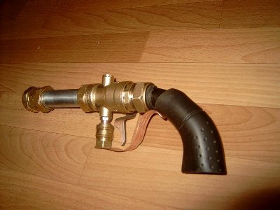 Final look, at an angle to show you the trigger guard.The grip is very comfortable.