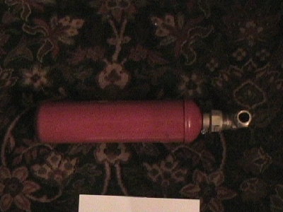 here is my fire extinguisher chamber...dont ask how i fitted that elbow on or ill rip your head off...nah but i am not going to explain if u ask
