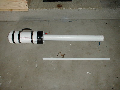 the new barrel compared to a recent potato gun