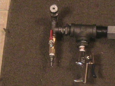 my new shutoff! plus modded blowgun and psi guage