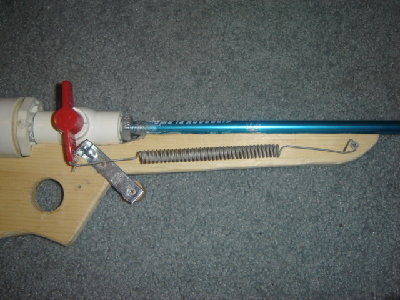 Closeup of triggering mechanism