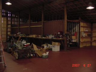 Still moving in.The shipping container is a part of the structure and 40ft. long.Give ya a size comparison.A matching container is on the other side.