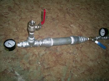 The boiler. Valve on top is fill/safety valve.