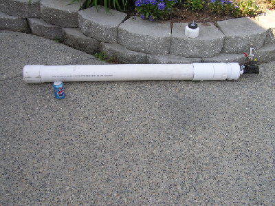 Now just cover the sprinkler valve with some more pipe and you will never knoe that it was their...