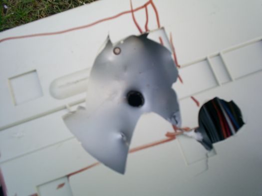 Damage to comp from dart fired through PSU at 160psi